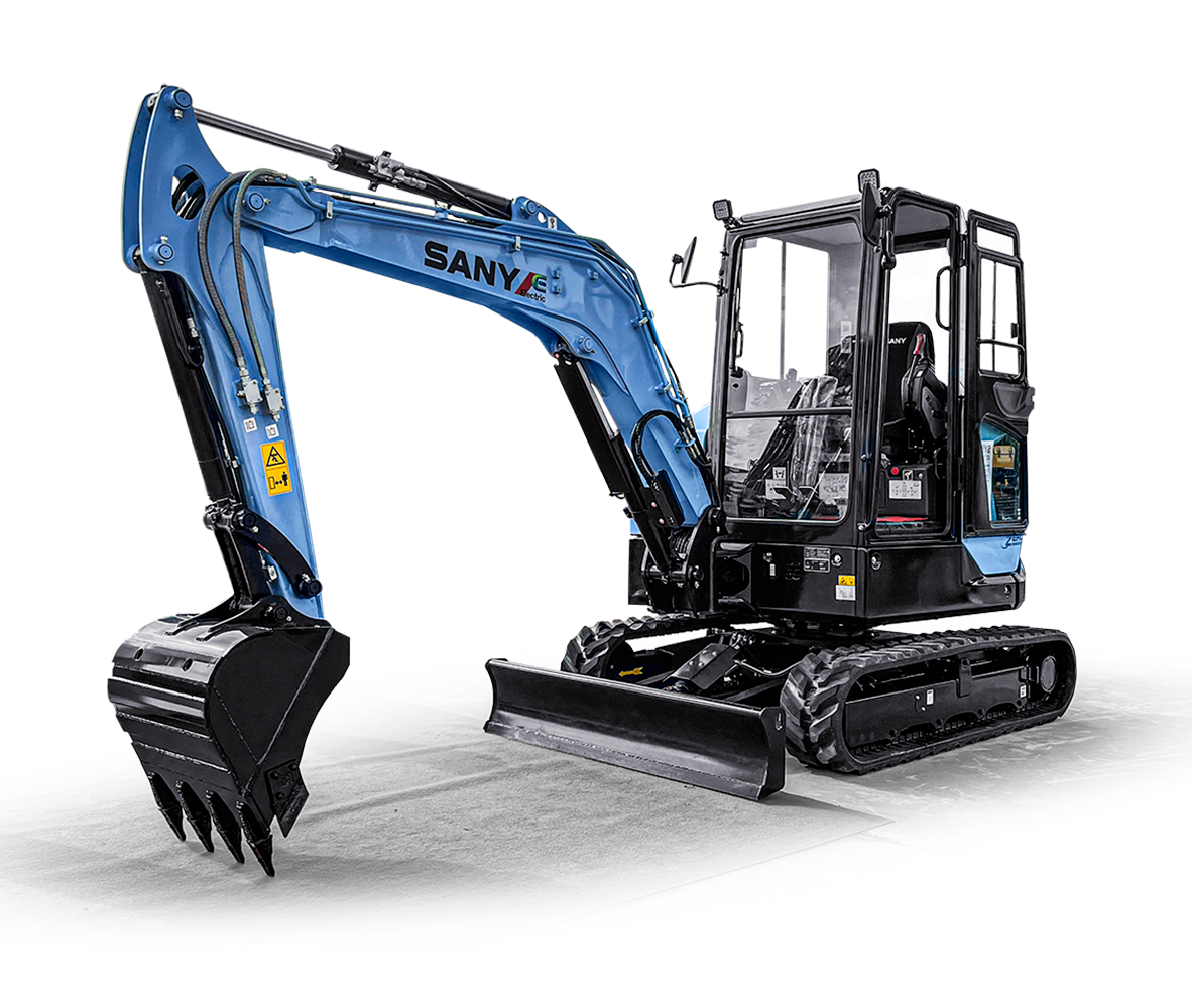 Miniexcavator SANY SY35E în lucru